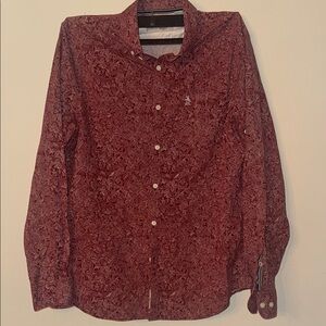 Original Penguin Red Casual Button Down Shirt with Classic Style